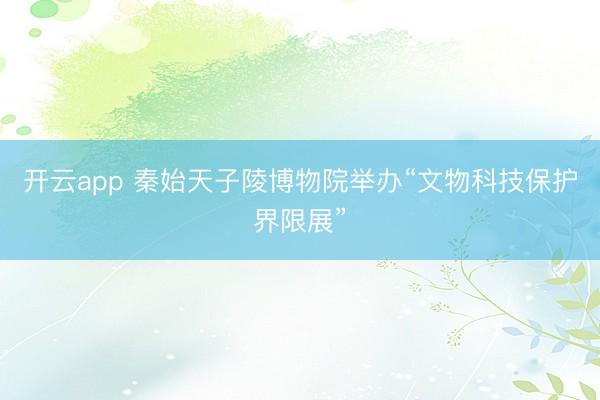 开云app 秦始天子陵博物院举办“文物科技保护界限展”